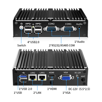 Mini PC OEM Nano con 2 Puertos Ethernet, Celeron J1900/N2840 de Cuatro Núcleos, 2COM, DDR3L, 1*VGA, 1*HDMI, X86, Thin Client, Sin Ventilador, Computadora Industrial