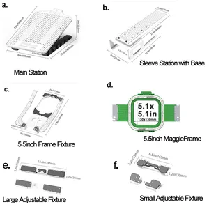 Maggieflame 5.5 "Magnetic Mighty Hoop Hoop Starter Kit per Ricoma Melco SWF macchine da ricamo