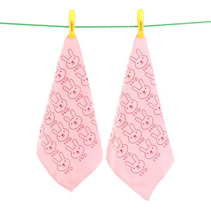 Serviette pour bébé en microfibre Jin Ao 25x25 cm, imprimée de dessins animés, douce et absorbante pour enfants - Product Image 2