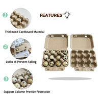 Fournisseur de plateaux à œufs en carton compostable pour cailles, 12 alvéoles, plateau en pulpe dégradable, plateau à œufs de caille