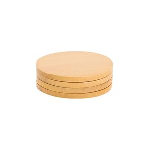 Juego de Posavasos de Bambú Grabados con Láser, 4 Posavasos de Diseño Moderno, Accesorios Sostenibles para Fiestas, Bolsa de Algodón y Cierre con Cordón - Product Image 2