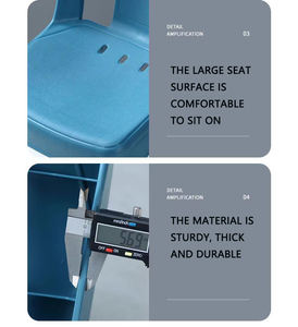 Rahat yüksek geri plastik kol sandalye - Product Image 4