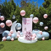 Ballon miroir gonflable géant réfléchissant de 100 cm en PVC, couleur personnalisée, brillant, décoratif, pour événements, publicité, résistant au vent