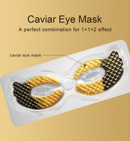 Masque pour les yeux compressé en papier or au collagène bio personnalisé OEM avec Aloe Vera, Q10 et Caviar pour patchs gel anti-rides