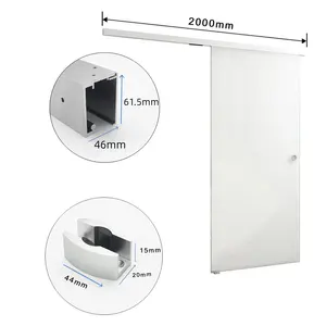 Frameless Sliding Doors for Shower Enclosures Slim Aluminum Track with hardware kits for interior sliding system