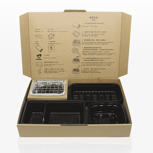 Bộ Hộp Cơm Trưa Nướng BBQ Than Củi Di Động Dùng Một Lần Mang Theo Phong Cách Mới Có Tích Hợp Vỉ Nướng BBQ Bộ Hộp Cơm Trưa - Product Image 4