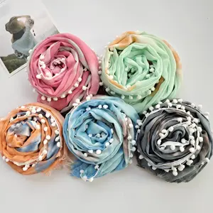 Mới phong cách dân tộc làm bằng tay TIE DYE ren khăn retro phong cách dân tộc Sun Block khăn khăn choàng bãi biển bãi biển Khăn