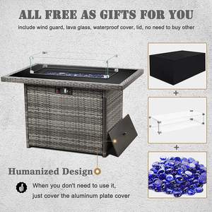 Cheminée extérieure moderne 2025 au gaz naturel, écologique, en osier, couleur personnalisable, mobilier de sol extérieur - Product Image 6