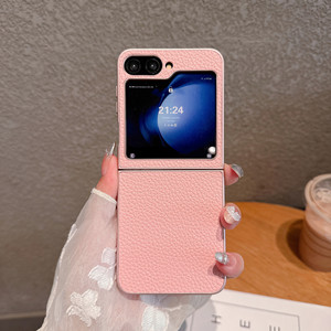 Funda de teléfono con textura de piel Litchi para Samsung Galaxy Z Flip 3 4 5 6 7 para OPP <span class=keywords><strong>Find</strong></span> N3 Flip Phone Case - Product Image 2