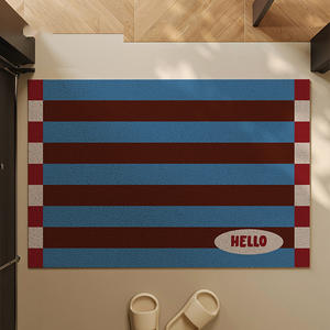 Alfombra de Entrada para el Hogar, Rectangular, Antideslizante, de Seda, Fácil de Limpiar, con Diseño de Letras 'Hello' - Product Image 2