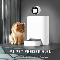 Distributeur automatique intelligent de nourriture pour animaux de compagnie avec caméra 1080P, contrôle par application, distribution quantitative programmée, anti-obstruction pour chats et chiens