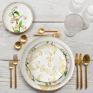 <span class=keywords><strong>Vaisselle</strong></span> de luxe en porcelaine fine avec motif muguet - <span class=keywords><strong>Vaisselle</strong></span> florale en gros pour la maison et les cadeaux d'affaires - Product Image 3
