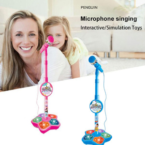 Micrófono de estrella para niños con soporte, Canción de Karaoke, instrumento musical, juguetes de entrenamiento cerebral, juguete educativo, regalo de <span class=keywords><strong>cumpleaños</strong></span> para niña y niño - Product Image 2