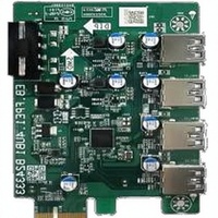 Tarjeta Controladora USB 3.0 de 4 Puertos PCI Express X4 Gen 2 SuperSpeed 5Gbps DDR FL1100, 12V, Alimentación Externa, Nueva Tarjeta de Expansión para PC de Escritorio