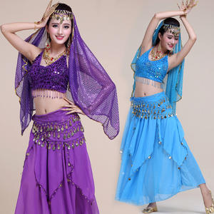 Jh222 mujeres árabe danza del vientre traje de boda Vestido de danza del vientre <span class=keywords><strong>ropa</strong></span> Mantilla rendimiento desgaste Fabarc indio Sexy 6 piezas - Product Image 3