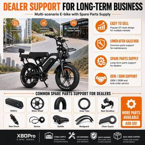 VOMO Fatbike X80 PRO 工厂版长距离电动自行车 X80Pro 欧盟版 VOMO 50km/h 电动自行车 快速长距离电动自行车 快速电动自行车 25KM/H - Product Image 5