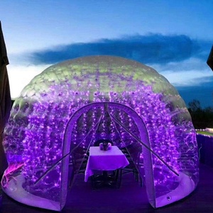 Tenda Cupola Trasparente 3,6 M Per 4-8 Persone – Igloo Da Giardino Con Luci LED 10m, Per Campeggio E Feste