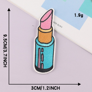 Creative <b>Iron</b> on Embroidery Cigarette Lipstick rainbow Shape Patch for Diy Decoration - Product Image 6