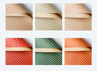 Papier d'emballage kraft à pois en gros, imprimé simple face, feuilles de papier d'emballage à pois de Noël compatibles avec l'impression sérigraphique
