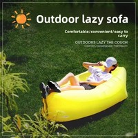 Canapé gonflable d'extérieur moderne, portable, pour le camping et les festivals de musique, en polyester, capacité de charge 200 kg, 200x70 cm