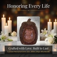 Urna Funeraria de Cerámica Ecológica Premium para Mascotas, con Forma de Semilla, Retrato Personalizado, Recuerdo Conmemorativo para Cenizas de Perros y Gatos