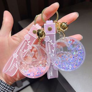 <b>Floating</b> Keychain Creative Cute Milk Tea Beverage Acrylic Liquid Keychain - Product Image 3