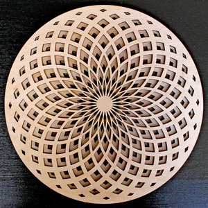 Fabricant OEM personnalisé art mural en bois découpé au laser-décoration <span class=keywords><strong>de</strong></span> salon maison contreplaqué découpé au laser méditation circulaire - Product Image 1