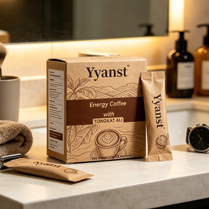 Café Energético Natural Vital Boost Tongkat Ali 10g*10 Sobres Individuales Caja de Papel Kraft Para el Bienestar y la Energía Diaria Masculina OEM - Product Image 6