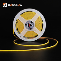 Cortable 3mm Utra Thin DC5V 12V 24V 400LEDs Tira de luz para interiores y exteriores Cortable 5W 3000K 4000K 6000K Cinta COB Tira de luz LED