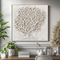 Peinture à l'huile acrylique abstraite texturée 3D faite à la main, peinture à l'huile personnalisée, art mural d'arbre, décoration de peinture à l'huile