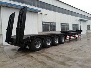 Nuevo Semirremolque de Transporte de Carga Pesada de Marca China Famosa, 40 pies, 4 Ejes, Plataforma Baja de Acero para Transporte de Automóviles, 12R22.5 - Product Image 3