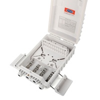 Caja de terminales Ftth de 24 núcleos, caja de distribución de fibra óptica IP65, impermeable, para exteriores, montada en la pared, caja de empalme de fibra óptica OTB FAT