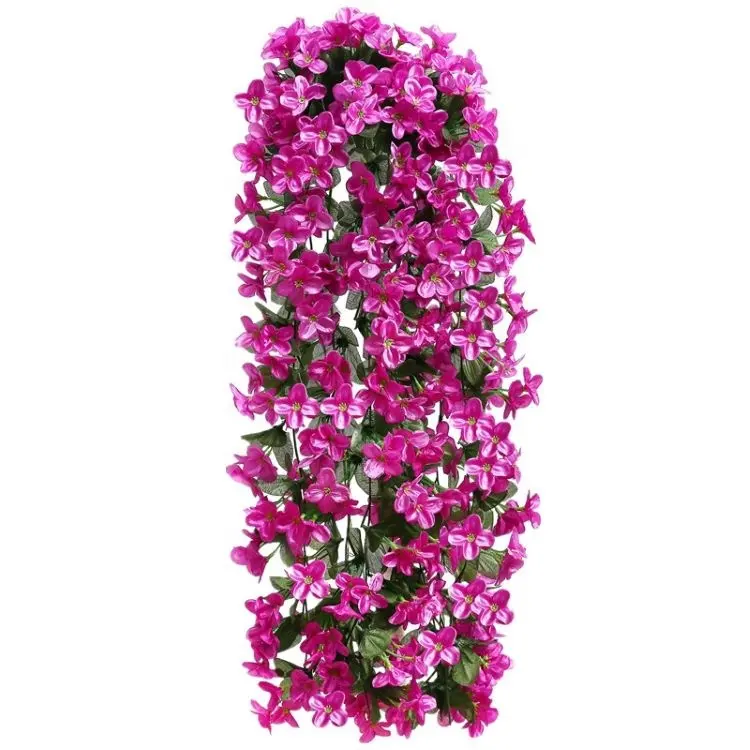 कृत्रिम लिली वायलेट दाखलताओं दीवार फांसी फूल रतन कमरे में रहने वाले दीवार के लिए इस्तेमाल किया और उद्यान सजावट फूल बेल