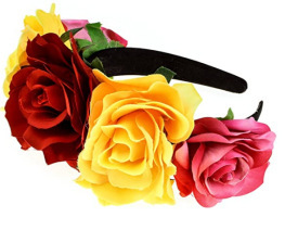 Diadema <span class=keywords><strong>de</strong></span> Flores <span class=keywords><strong>de</strong></span> Rosa Mexicana para Mujer, Corona para el Día <span class=keywords><strong>de</strong></span> <span class=keywords><strong>Muertos</strong></span>, Halloween, Accesorio para el Cabello, Disfraz, Corona <span class=keywords><strong>de</strong></span> Flores <span class=keywords><strong>de</strong></span> Rosa - Product Image 4