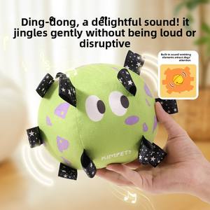 Giocattolo da calcio In peluche di cotone ecologico con campana incorporata 45cm frutti di mare e sapore di pesce per allenamento Agility del cucciolo-all'ingrosso - Product Image 3