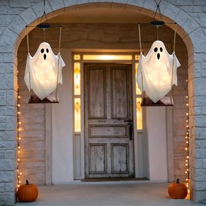 Lampes solaires d'Halloween TGTAAH en forme de fantôme, lumières blanches chaudes pour décoration de jardin et fête d'Halloween - Product Image 5