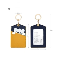 Porte-cartes élégant et durable en cuir PU imprimé sérigraphié pour cartes de transport et bancaires, motif animal, unisexe