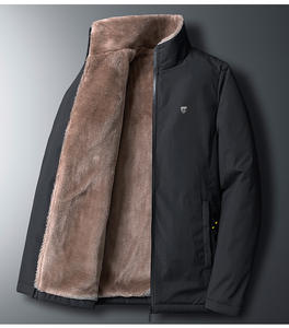 Manteau épais doublé en polaire pour <span class=keywords><strong>homme</strong></span>, veste à col montant à manches longues, épaisse, Sehe Fashion - Product Image 4