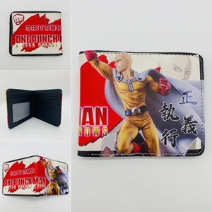 10 Estilos Anime Monedero Tarjeta Bolsa <span class=keywords><strong>One</strong></span> <span class=keywords><strong>Punch</strong></span> <span class=keywords><strong>Man</strong></span> Saitama Genos Anime PU Carteras Cartera plegable para hombres Mujeres - Product Image 2