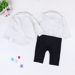 Offre Spéciale Ensembles de vêtements 2 pièces <span class=keywords><strong>pour</strong></span> bébé garçon avec barboteuse et manteau <span class=keywords><strong>pour</strong></span> bébé <span class=keywords><strong>tenue</strong></span> de baptême <span class=keywords><strong>pour</strong></span> bébé garçon - Product Image 3