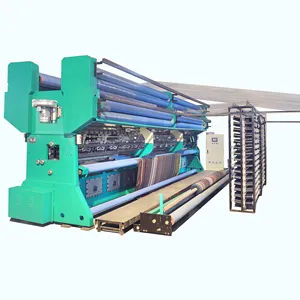 Single bed tank type woven knotless net warp knitting machine