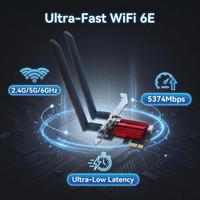 TISHRIC Yeni WiFi 6E PCIE 1X Ağ Kartı AX210 Üç Bantlı 2.4/5/6GHz Kablosuz Gigabit Adaptör 802.11AC BT5.4 Masaüstü Win10/11 için