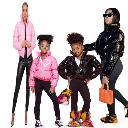 CS 2021 winter bubble mommy and me jackets puff women coats kids clothing mommy and me outfits