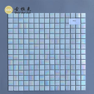 Azulejo de mosaico de cristal <span class=keywords><strong>blanco</strong></span> inrediscent brillante efecto nacarado para piscina ducha baño inodoro <span class=keywords><strong>pared</strong></span> duradera - Product Image 5