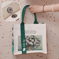 Sac fourre-tout esthétique à impression graphique haute performance, grand volume intérieur, avec ruban personnalisable pour message de marque