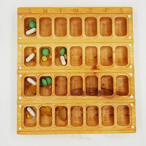 กล่องยาไม้ไผ่สำหรับใส่ยาข้ามพรมแดนพร้อมฝาดูดสำหรับเก็บอาหารในบ้าน - Product Image 5