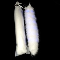 Queue de renard blanche à LED lumineuse, choisissez votre couleur, accessoires de fourrure, queue d'animal renard kitsune pour cosplay ou jeu d'animaux