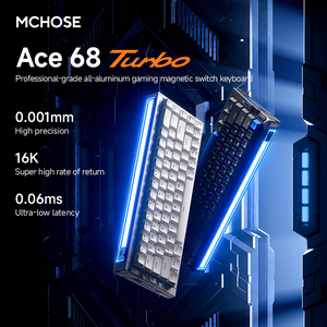 MCHOSE Ace68 All-Aluminum Magnetic Switch <b>Keyboard</b> RT Gaming 68 Keys 16K Response Rate Customizable Wired Hot Swappable 60% Keyb - Product Image 3