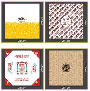 Papier d'emballage pour hamburger jetable, papier kraft, vente en gros, papier alimentaire personnalisé, résistant à la graisse, pour sandwich, hamburger - Product Image 4