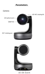 12X Zoom video máy ảnh hệ thống hội nghị bên ngoài <span class=keywords><strong>Microphone</strong></span> và hub Nhà thờ 1080P USB PoE <span class=keywords><strong>IP</strong></span> PTZ phòng hội nghị máy ảnh - Product Image 2